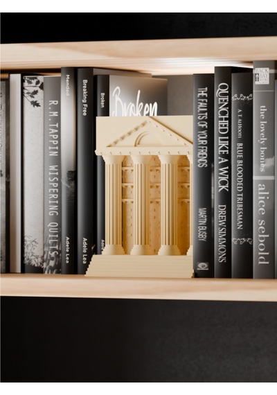 Dekoratif Roma Tapınağı Tasarımlı Book Nook Kitaplık Lambası Ve Kitap Ayracı