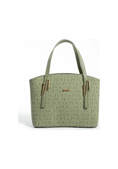 Just Polo Kadın Monogram Baskılı El Ve Omuz Çantası 232066mh Yeşil