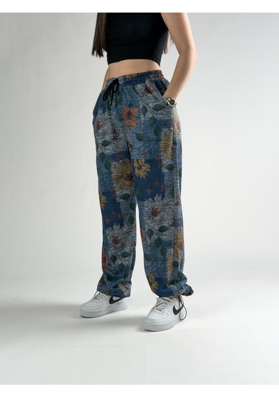 Cocopelli Paça Ayarlamalı Çiçek Desenli Jogger Pantolon Coc2804 Desenli