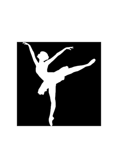 Balerin Dansçı Sticker Vinil Çıkartma 15 X 10