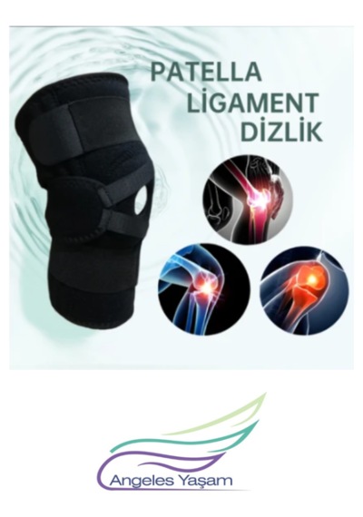 Angeles Yaşam Patella Ligament Destekli Dizlik Standart Siyah