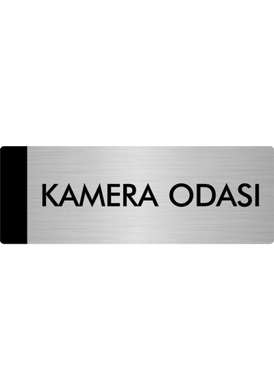 Metal Yönlendirme Levhası, Departman Kapı Isimliği Kamera Odası 5x20 Cm Gümüş Renk