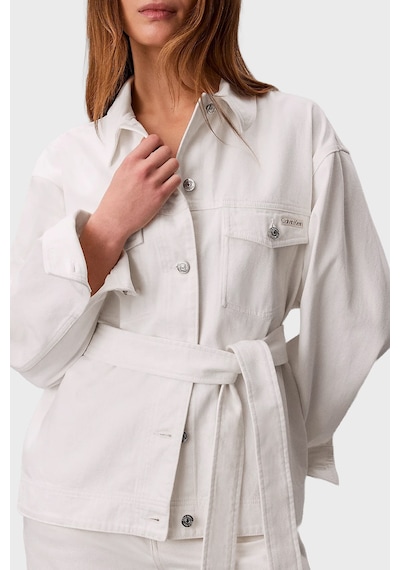 Calvin Klein Bayan Kot Ceket Lv047f759g Asn Beyaz Beyaz