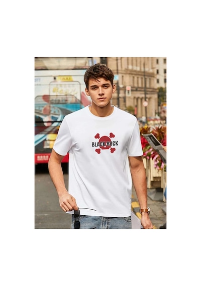 Tarzsokak Unisex Oversize Danger Baskılı Beyaz