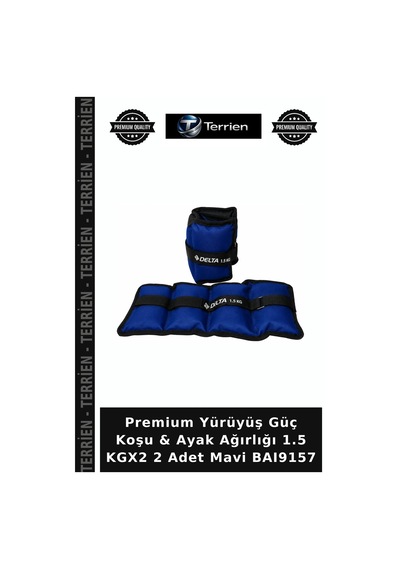 Premium Yürüyüş Güç Koşu & Ayak Ağırlığı 1.5 Kgx2 2 Adet Mavi Baı9157