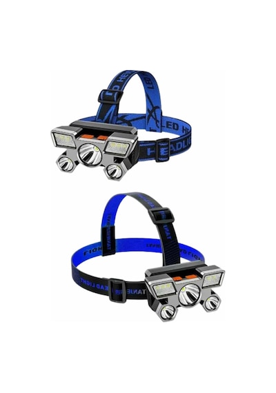 El Feneri Süper Kafa Lambası 4 Modlu 5 Led Kafa Feneri Renkli