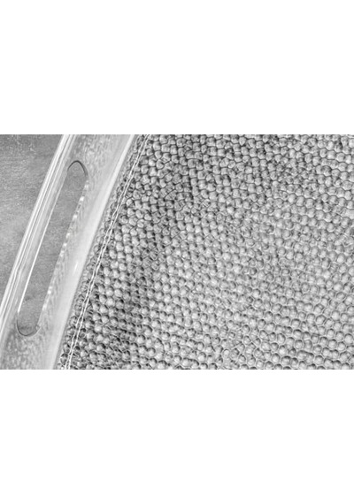 Diamond Akrilik Kırılmaz Şeffaf Servis Tepsisi Yuvarlak 36x36x5cm - Akrilik Kırılmaz Tepsi 843 Diğer