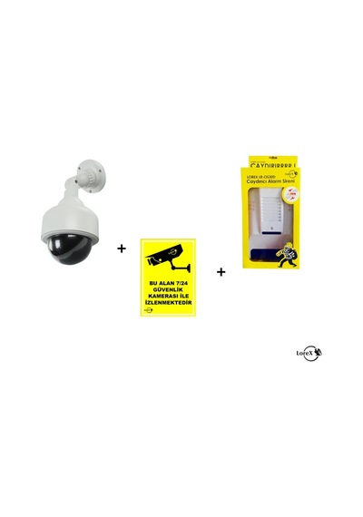 Lorex Caydırıcı Set (Mobese Kamera+Pvc Levha+Siren)