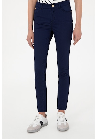 U.S. Polo Assn. Kadın Lacivert Toothpick Fit Kanvas Pantolon 50299110-VR033