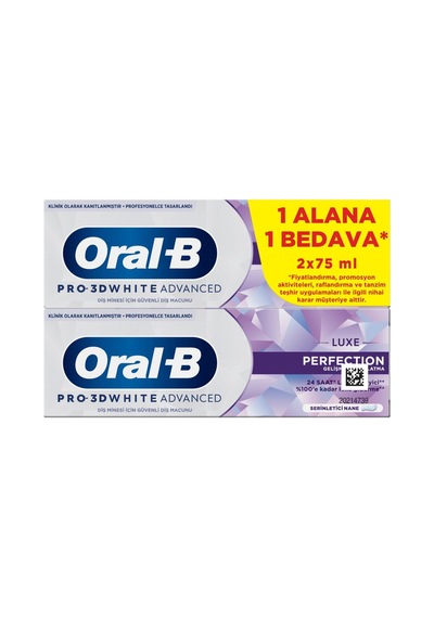 Oral-b Pro-3dw Advenced Luxe Perfection Diş Macunu 2x75 Ml - 8 Adet Tarı