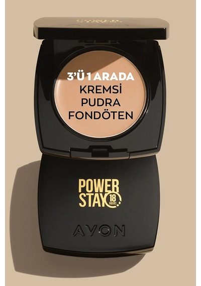 Avon Power Stay Kremsi Pudra Fondöten Light Caramel