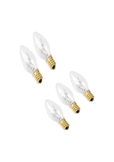 Ayrex Orret Home 10w Şeffaf Tuz Lambası Ampulü 5 Adet E14 Duy Uyumlu Gece Lambası Ampulü, Şeffaf Cam, Doğal