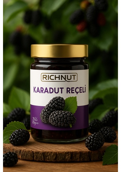 Karadut Reçeli Katkı, Koruyucu, Renklendirici İçermez
