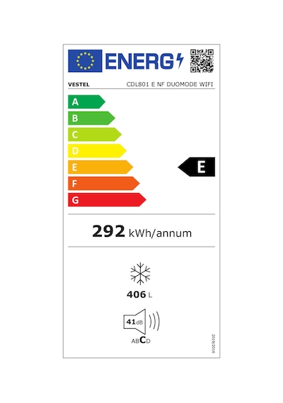 Vestel CDL801 E NF Duomode Wifi 406 L Dikey Derin Dondurucu
