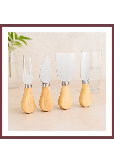 Storeşahin Bambu Saplı 4'lü Peynir Bıçak Seti Shn0720