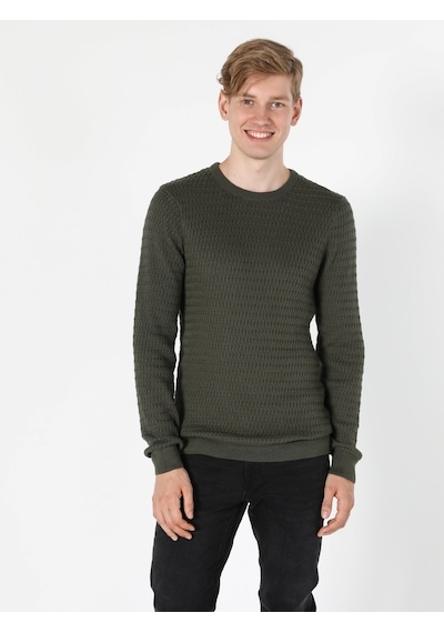 Colin's Slim Fit Haki Erkek Kazak CL1056031_Q1.V1_KHA