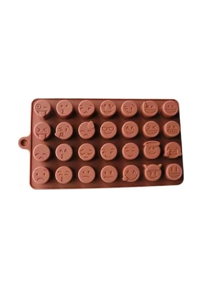Epinox Epx Sck43 Emoji Şekilli Silikon Çikolata Kalıbı 18x11 Cm Kahverengi