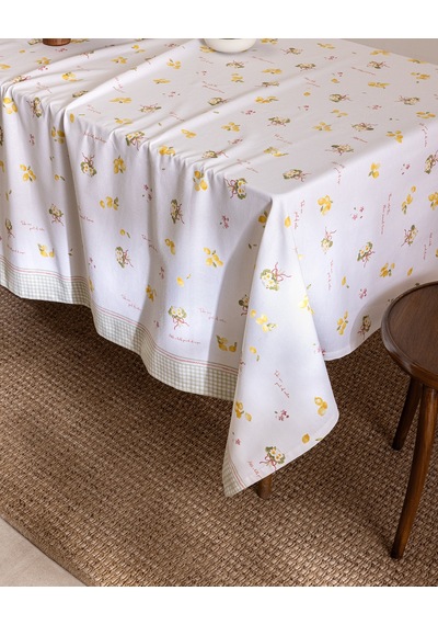Monela %100 Pamuk Masa Örtüsü - Sarı - 160x160 Cm 8684427310120 Çok Renkli