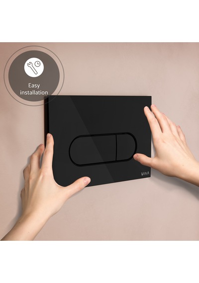 VitrA Root Round 740-2250 Kumanda Paneli Siyah Parlak Siyah