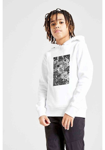 Tshirthane The Doors Lyric Lirik Baskılı Unisex Çocuk Kapüşonlu Beyaz Sweat Beyaz