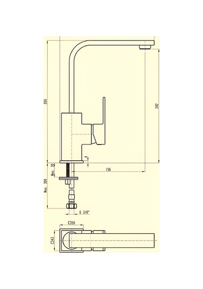 Loya Black Yüksek Lavabo Bataryası 4473 Krom