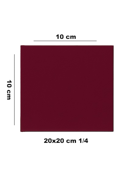 Airlaid Bordo Kumaş Dokulu Kare Peçete 20 20 50'li Paket