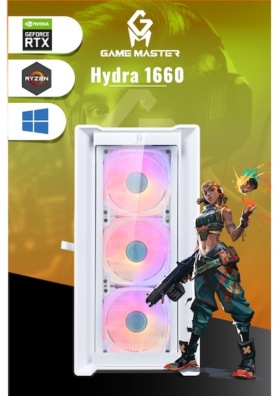 Game Master Hydra 1660 R5-5500 16 GB 512 GB M2 SSD GTX1660ti Free Dos Masaüstü Oyuncu Bilgisayarı