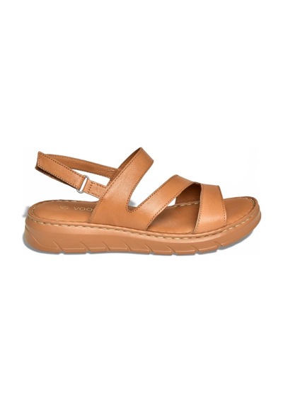 Fox Shoes Y555530403 Taba Hakiki Deri Kadın Sandalet Taba