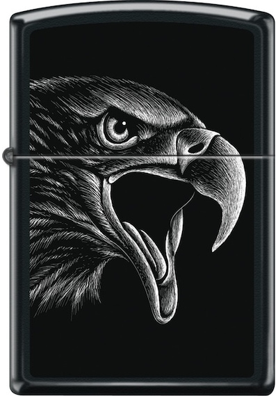 Zippo 218 Regular Black Matte Çakmak Çok Renkli
