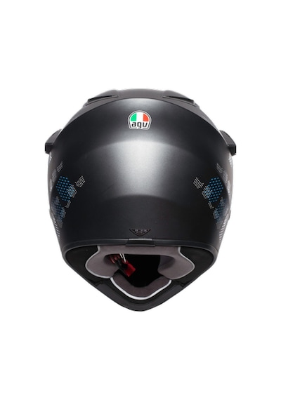Agv Ax-9 Kask Antartica Matt Black Cyan