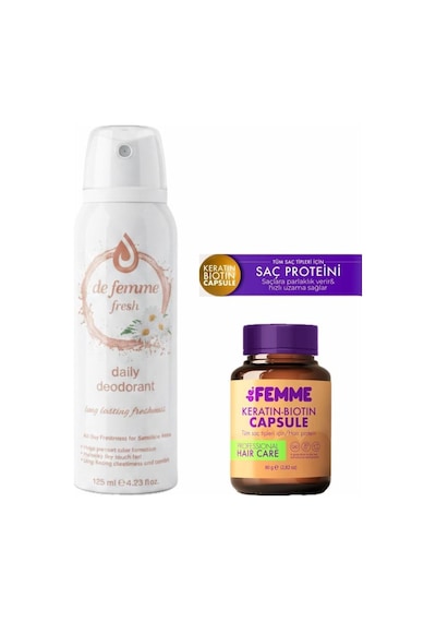 De Femme Fresh Daily İntim Deodorant 125 Ml+saç Proteini Hediyeli