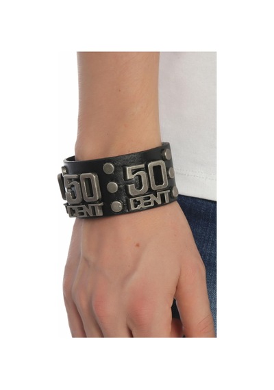 Tblk01142 50 Kuruş Yazılı Deri Çıtçıtlı Unisex Bileklik 1101-1200 Çok Renkli