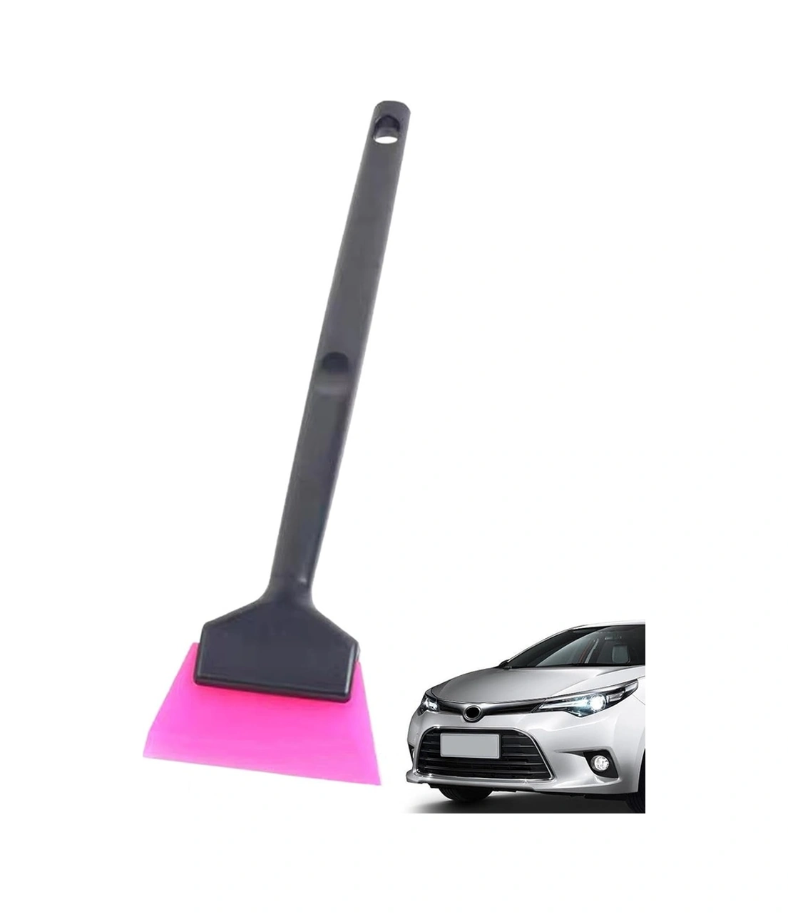 Mini Saplı Silikon Çekçek Ragle Cam Filmi Çekme Uygulama Aparatı 6x22cm Siyah Pembe