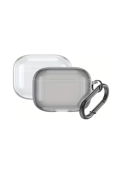 Airpods Pro 2. Nesil Uyumlu Transparan Koruma Kılıfı Gri