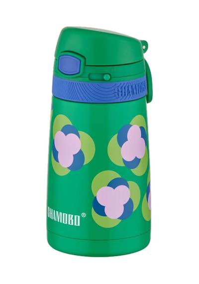 Shamobo 2li Set Pipetli Çelik Termos 350ml -6 Saat Isı Yalıtımı- Turuncu-Mor