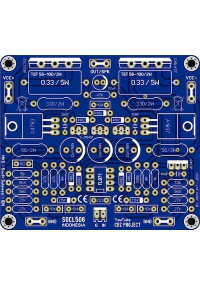 200 Watt Mono Tek Kanal Amfi Devresi Socl 506 2Sc5200 - 2Sa1943