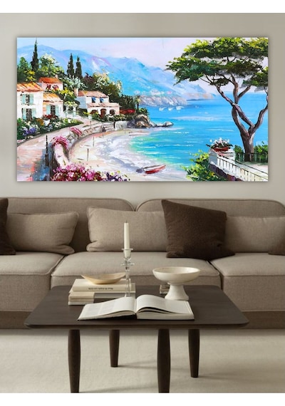 Yağlı Boya Tablo %100 El Yapımı 105cmx74cm Deniz Manzara