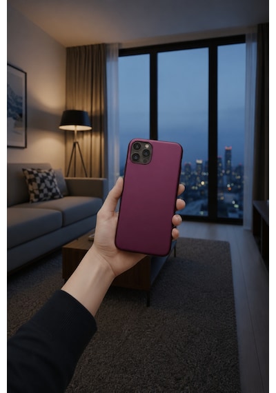 İphone 11 Pro Max Silikon Kılıf Esnek Darbe Emici Koruyucu Telefon Kılıfı Mor