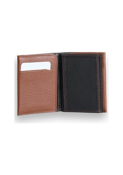Guard Leather Guard Kahverengi - Taba Çift Renk Bölmeli Hakiki Deri Kartlık Çok Renkli