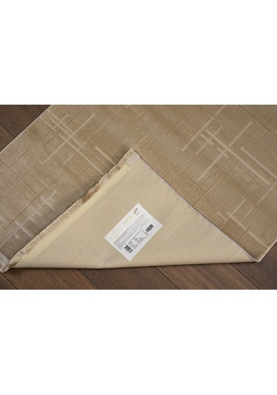 Krem Rengi Lotus Bambu Model Altı Kaymaz Makine Dokuma Halı Çok Renkli