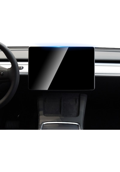 Tesla Model 3 Caseworld Araç Multimedya Uygulama Aparatlı Ekran Koruyucu Şeffaf
