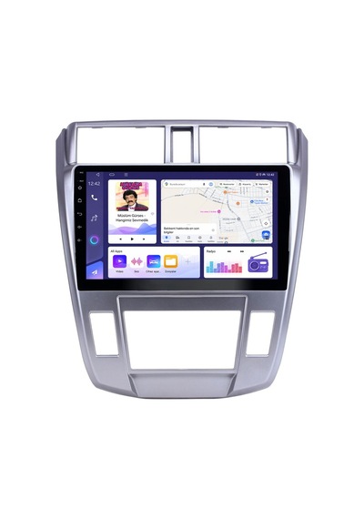 Honda City 2009-2012 Android Multimedya Carplay Android Auto Navigasyon Kameralı 4gb Ram 64gb 10"
