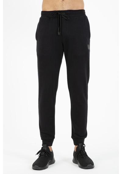 Maraton Sportswear Regular Erkek Ribana Paça Basic Siyah Eşofman Altı 21381-siyah Siyah