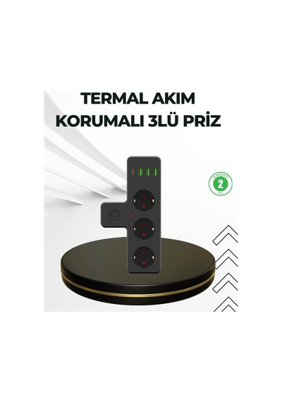Hubrendy Tekno Masa Üstü Çoklu Priz Usb Ve Type-c Çıkışlı Güç Dağıtıcı 0