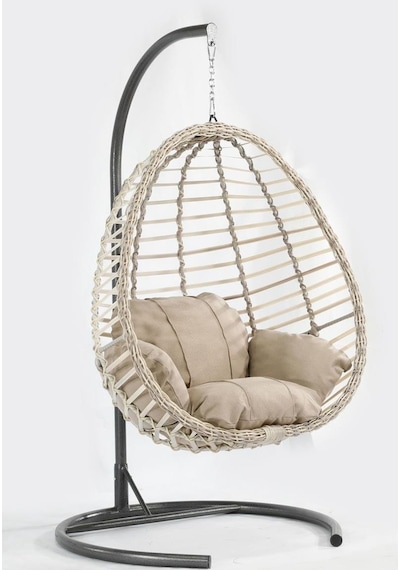 Rattan Tekli Salıncak Bej Rattan Tekli Salıncak Bej