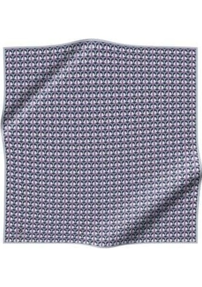 Vissona Tivil İpek Eşarp 60779 - 17 - 0028 - 0025 Koyu Füme Geometrik Desen Gri