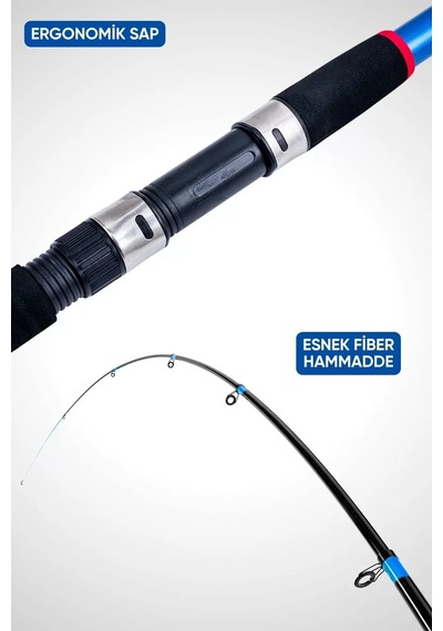 Hobi Kıyı Olta Takımı - 270cm 30-60gr Kamış + 3000'lik Olta Makinesi Xb4+bl300