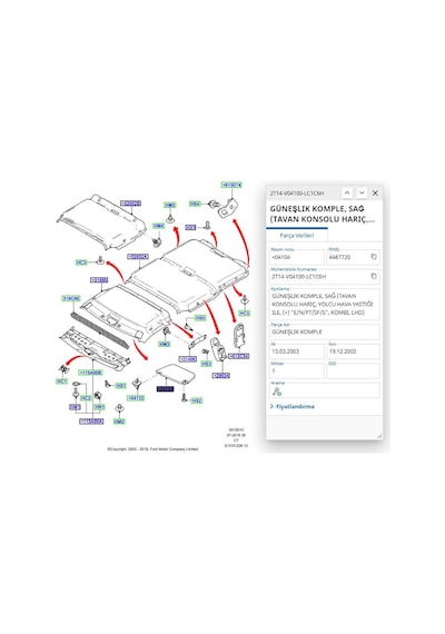 Güneşlik Takım Connect Oza 70009 -2t14v04100eb1c6h - 2t14v04101ae1c6h