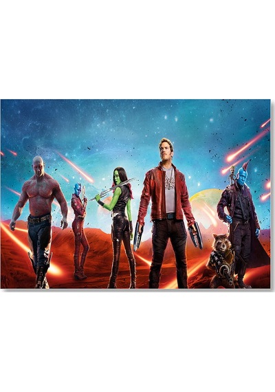 Cakasepetim Guardians Of The Galaxy Vol 2 Kahramanlar Ve Meteorlar Ahşap Mdf Tablo