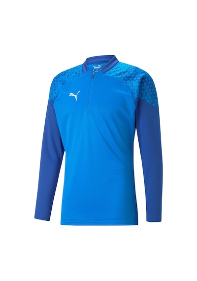 Puma Teamcup Training 1/4 Zip Top Erkek Futbol Uzun Kollu Antrenman Üstü 65798202 Mavi 001